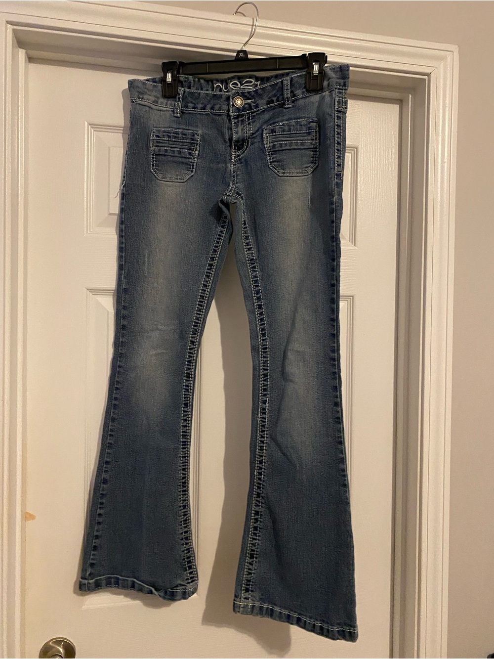 Rue21 Women's Blue Flare Jeans - Light Mid Wash
